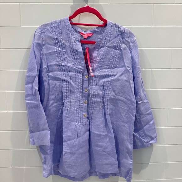 Lilly Pulitzer Sarasota Tunic Top
SKU:	889069988777
Color:	Lillys Lilac
Size:	M - Picture 1 of 3